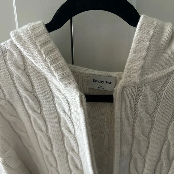 Sunday Best White Octavia Sweater Zip Up - Picture 6 of 9